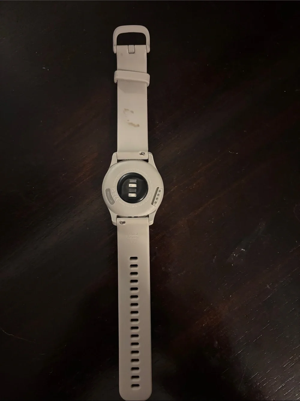 garmin vivomove Hybrid Smartwatch - White Band Silver Case